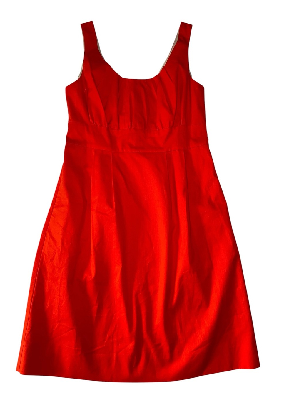 J.Crew Suiting Fit & Flare Dress Size 8 Poppy Red Orange Fully Lined